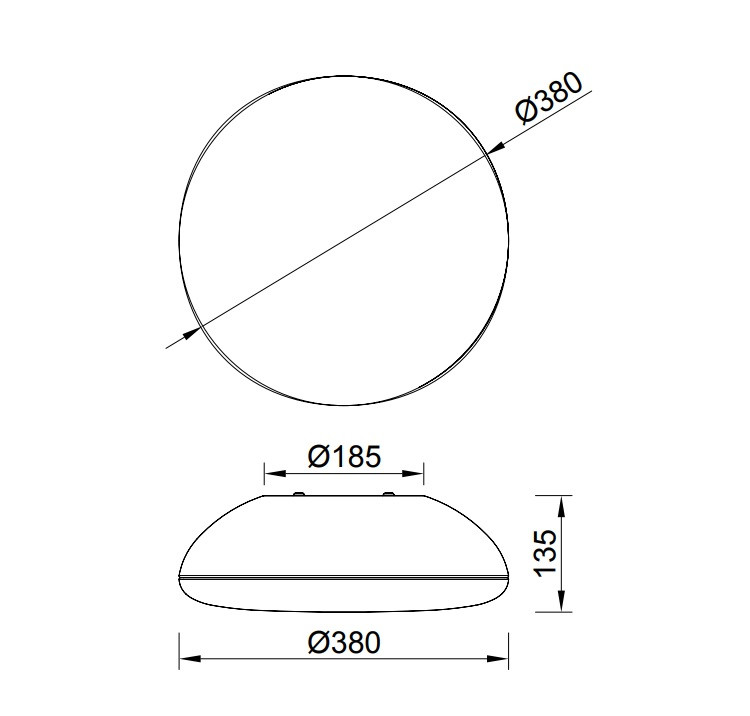 Plafondlamp 38 4xE27 houtdecor