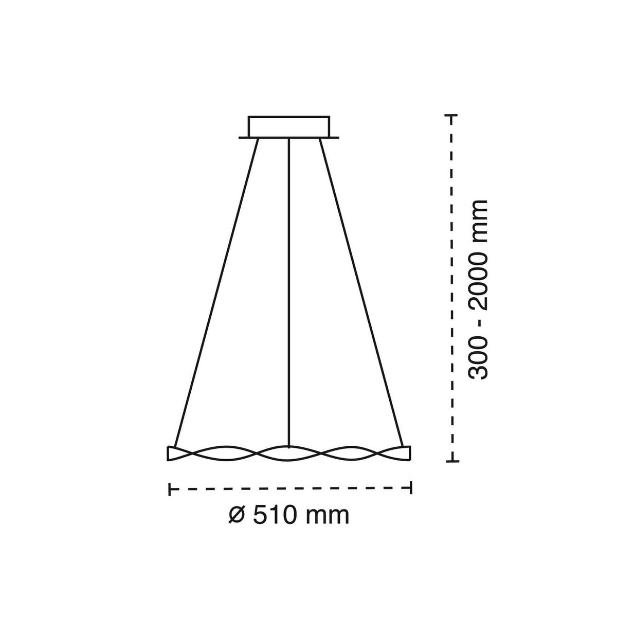 06-773-18-380 SAND Led Hanglamp 22w 1760lm Warm Zwart