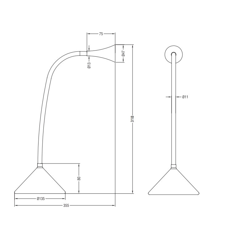 R52391102 VIPER Tafellamp 3w 350lm zwart