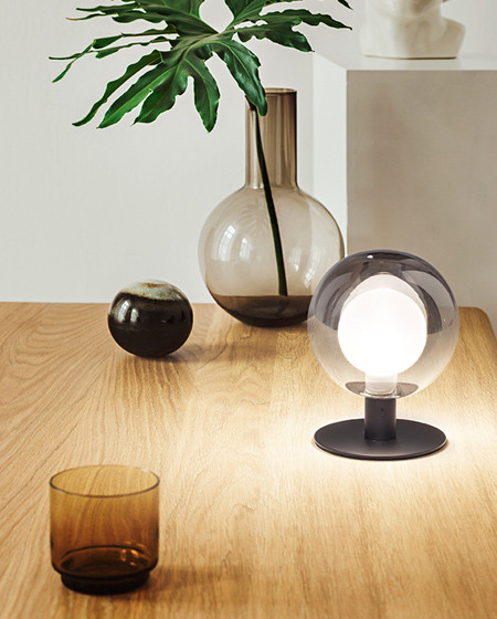 Touch-Tafellamp G9/3w Zwart/Smoke Opaal