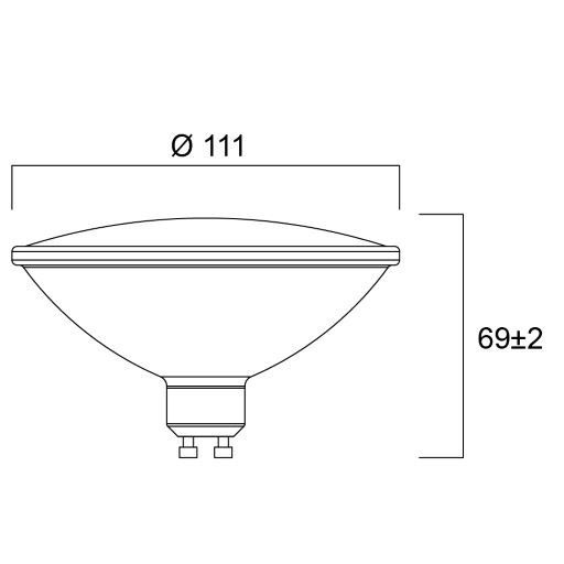 0029192 RefLED ES111 GU10 13w 1150lm 830 90°