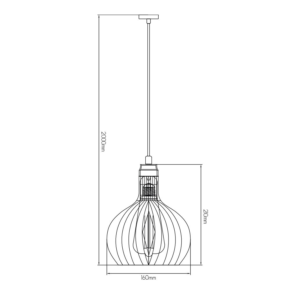 3403557 RAGA Hanglamp E27 zwart mat koper