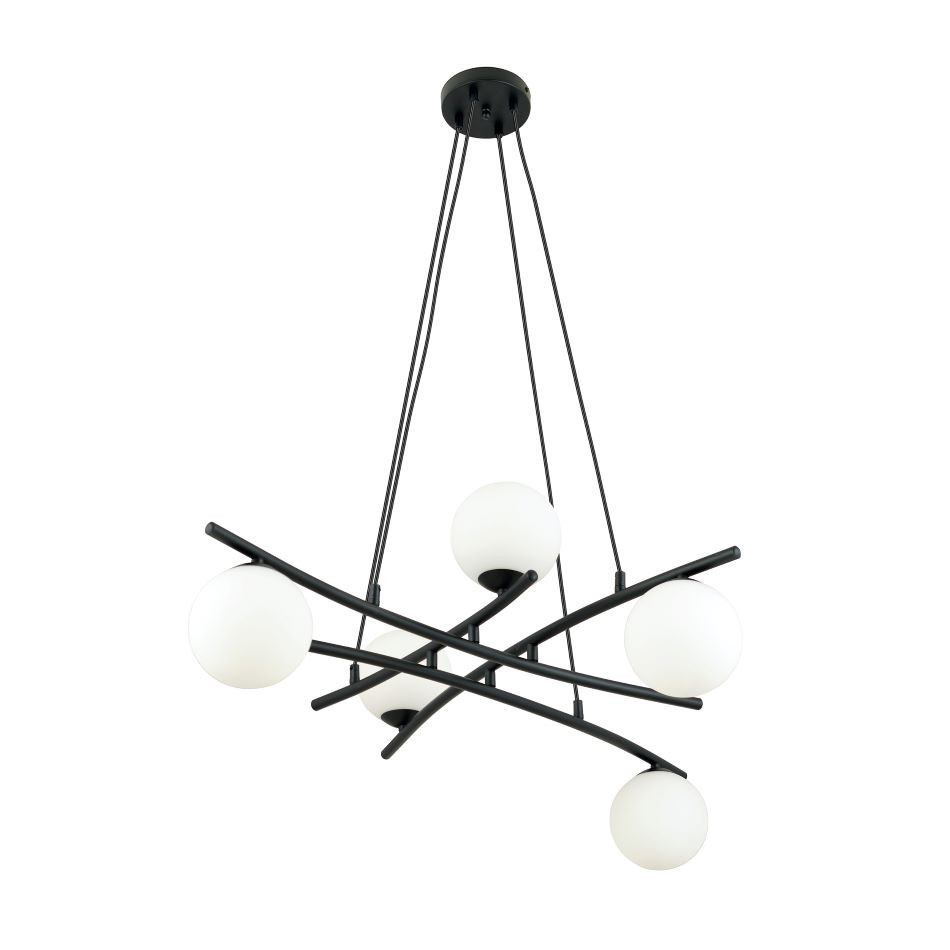 Hanglamp 5xE14 zwart
