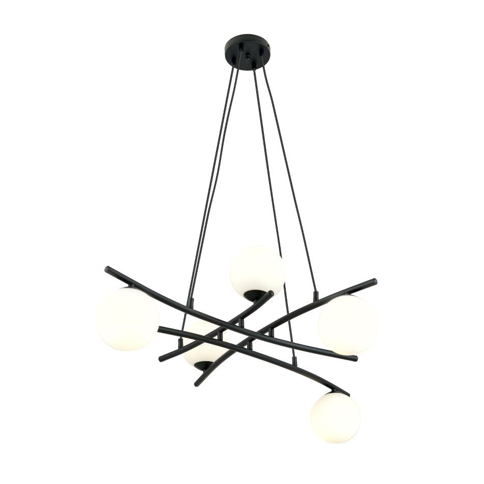 Hanglamp 5xE14 zwart