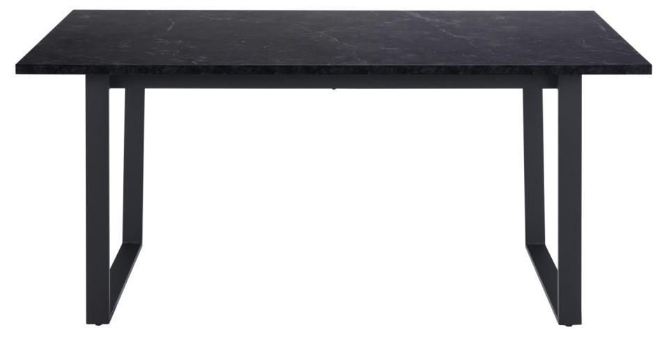 Tafel Amble 160x90 cm zwart met marmerprint