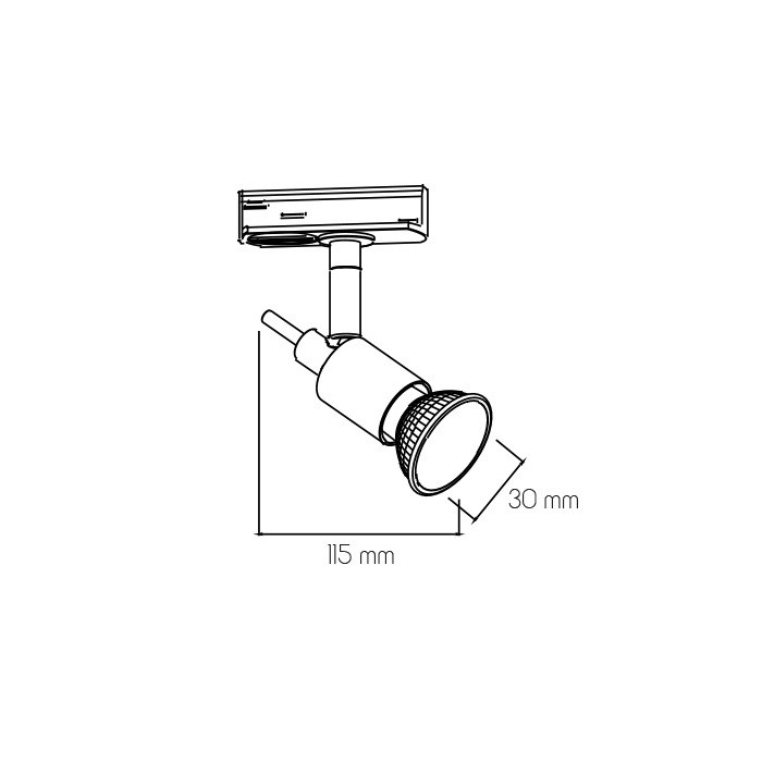 1f rail zwart spot GU10