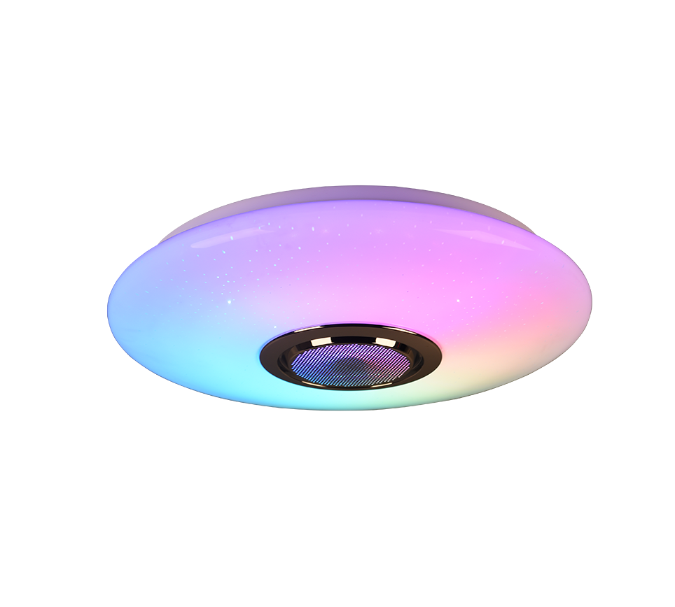 R69031101 MUSICA Plafonnière 15,5w 1700lm RGB+W RemCon+Luidspreker