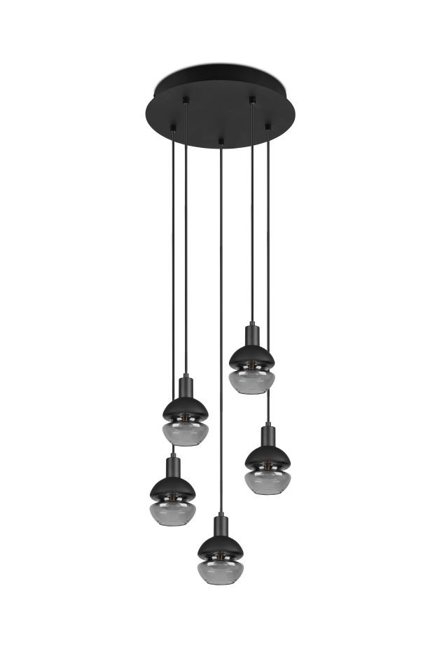 313100532 MELA Hanglamp 5xE14 zwart