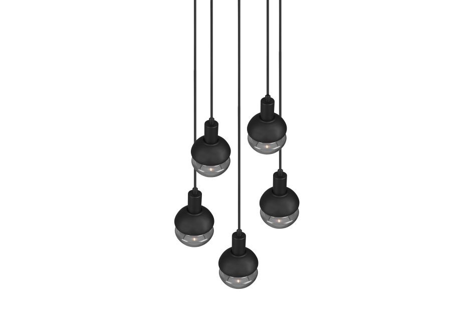 313100532 MELA Hanglamp 5xE14 zwart