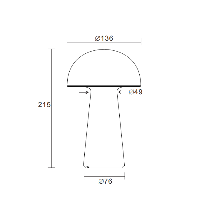 R52176149 LENNON Oplaadbare Accu Tafellamp 2w 180lm 3000k Groen