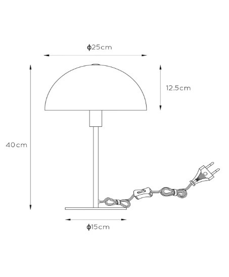 45596/01/30 SIEMON Tafellamp E14 Zwart