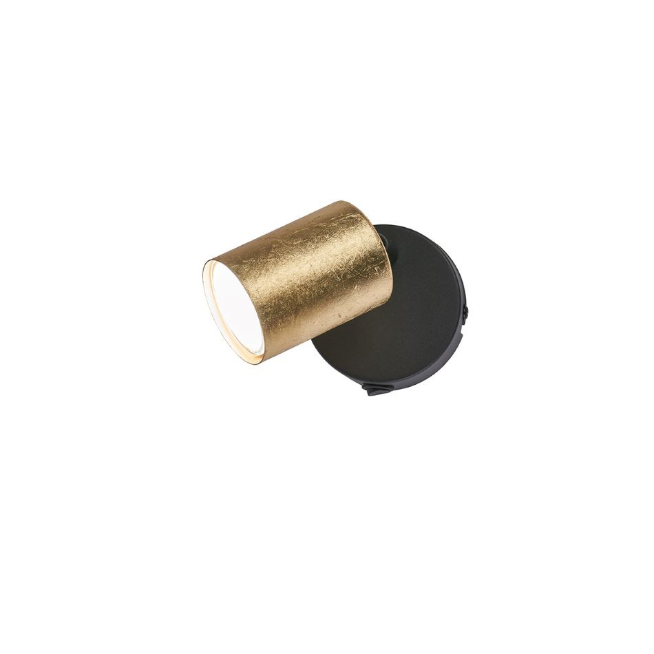 Spot GU10 4w Zwart Bladgoud