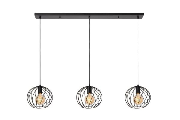 21428/03/30 DANZA Hanglamp 3xE27 Zwart