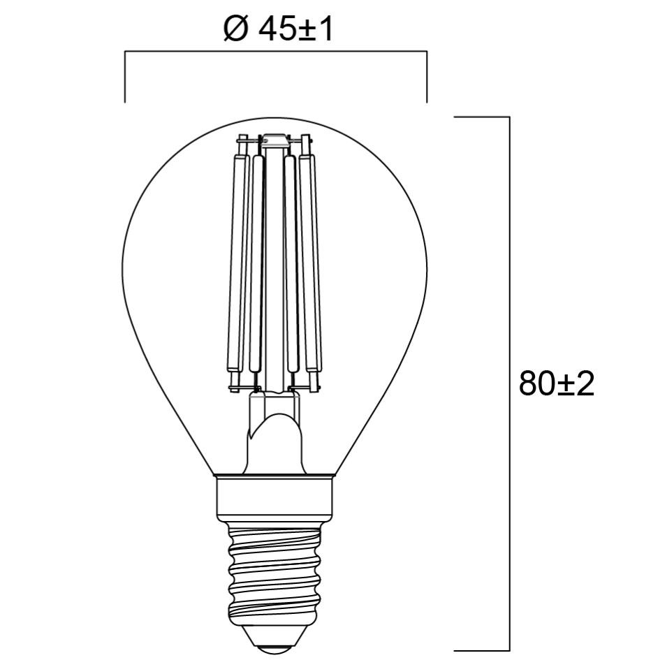 0029533 ToLEDo Kogel 6w 806lm 827 E14 Helder