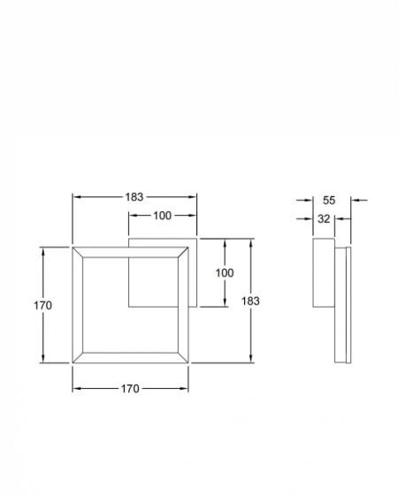 Plafondlamp 11w 1080lm Warmwit Zwart