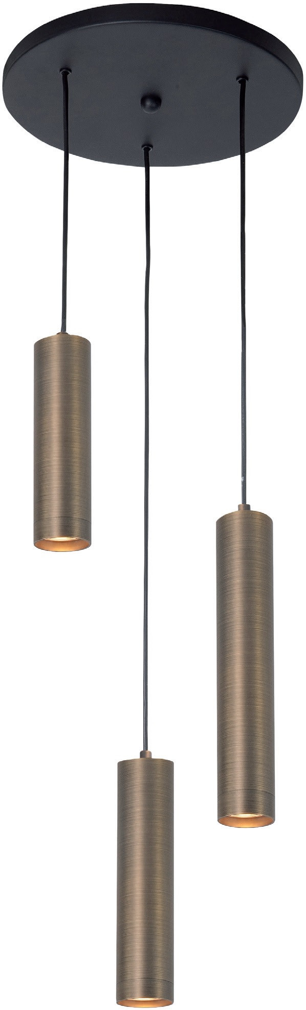 Hanglamp R3xGU10 Zwart Brons