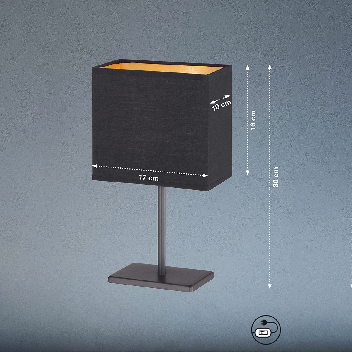 Tafellamp E14 Zwart Goud