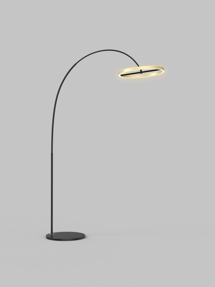 Vloerlamp 21w 2350lm 3000k 3Stap Zwart+Goud