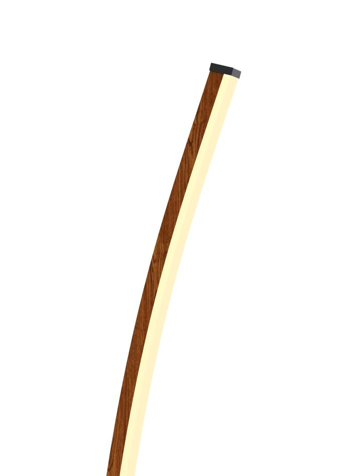 Vloerlamp 21w 2350lm 3000k 3Stap Zwart+Hout