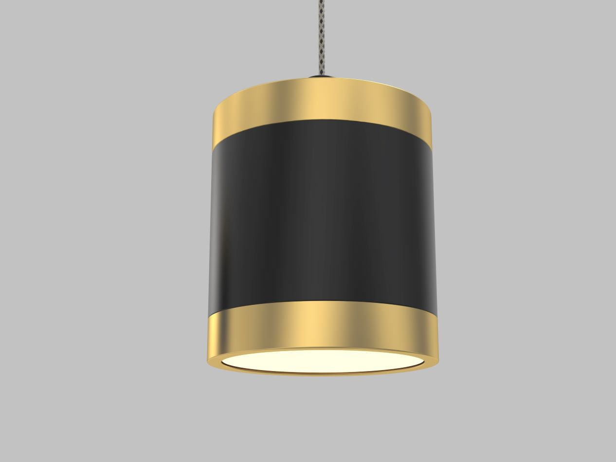 Hanglamp 34w 3900lm 3000k 3Stap Zwart+Goud