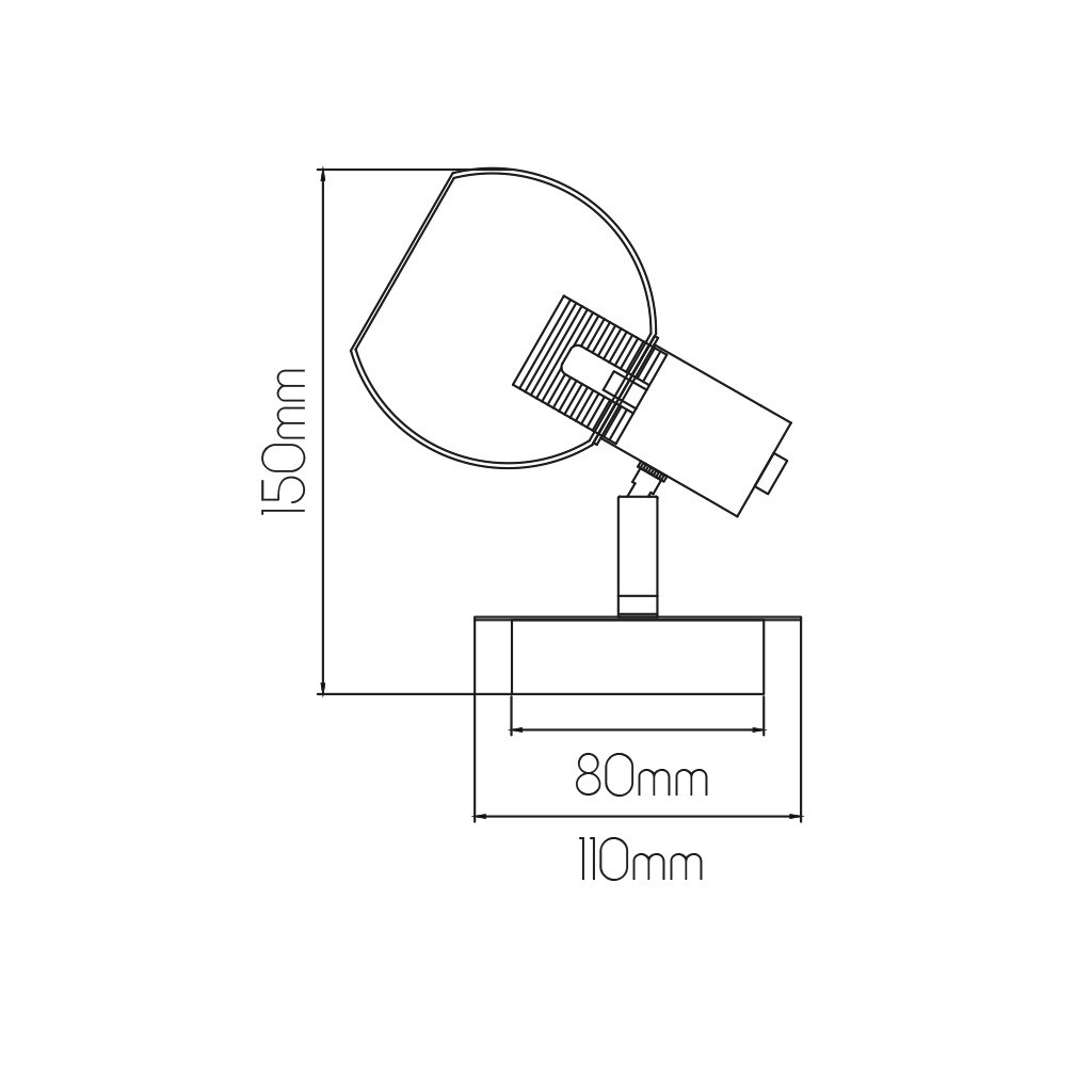 3403653 RAGA Spot 3xE14 zwart mat koper