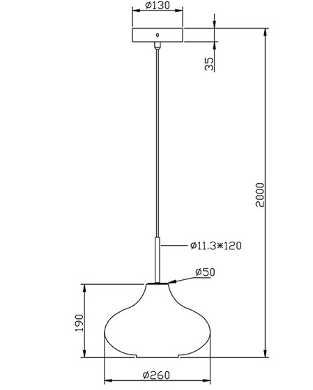 Pendel E27 Amber
