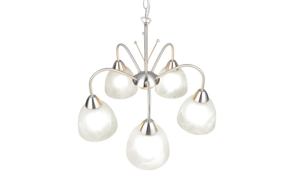 R31055007 DOBBY Luster 5xE14 Nikkelmat Glas