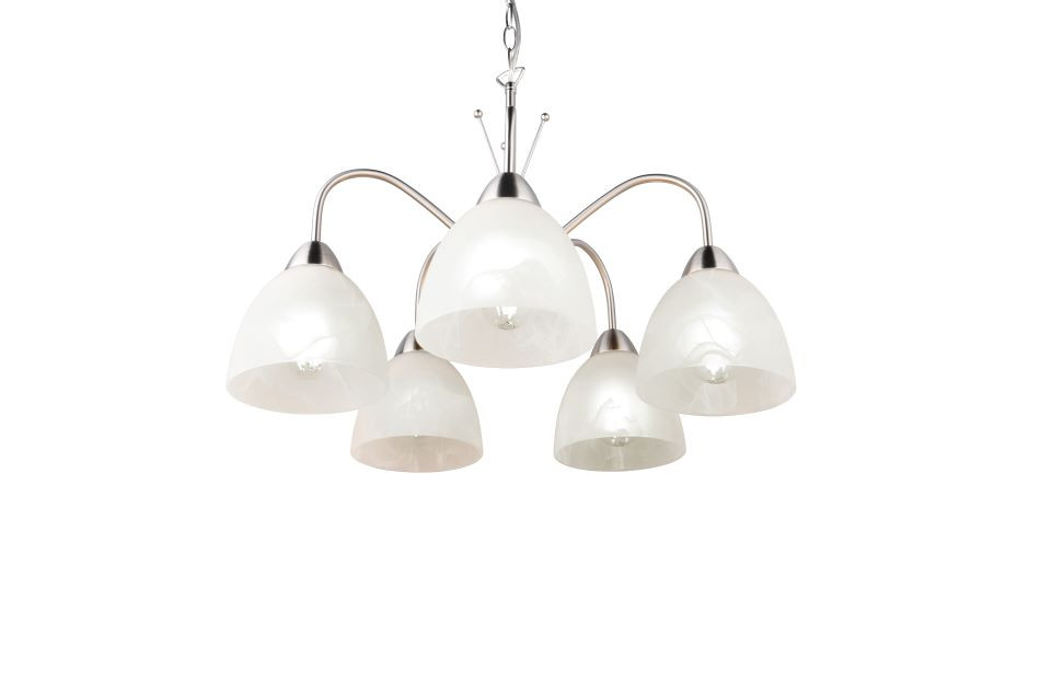 R31055007 DOBBY Luster 5xE14 Nikkelmat Glas
