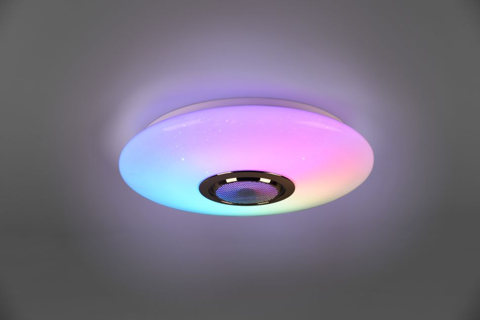 R69031101 MUSICA Plafonnière 15,5w 1700lm RGB+W RemCon+Luidspreker