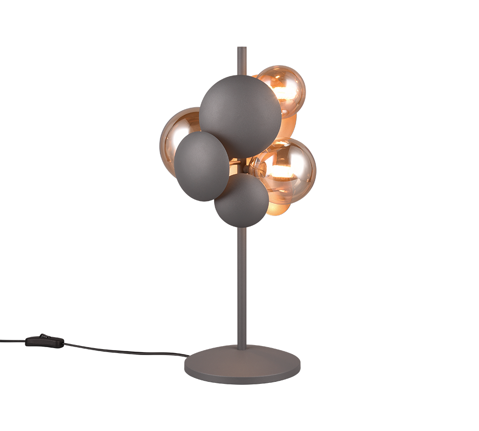 BUBBLE 517400342 Tafellamp 3xG9 Antraciet/Amber
