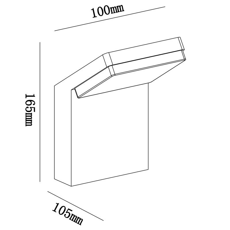 Tuinlamp 6w 510lm 3000k antraciet IP65