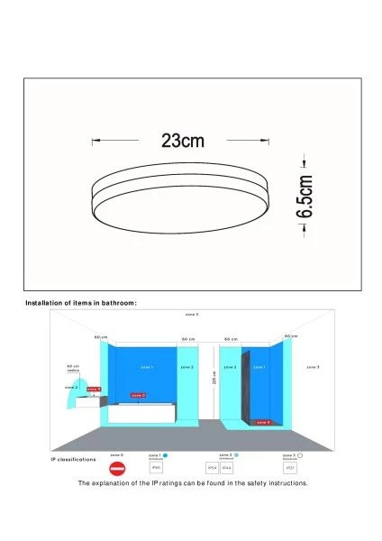 79111/24/30 BISKIT Plafondlamp Badkamer 23 12w 700lm 2700k IP44