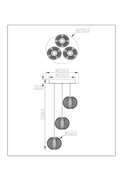 13499/13/60 CINTRA Hanglamp 14,2w 650lm 2700k