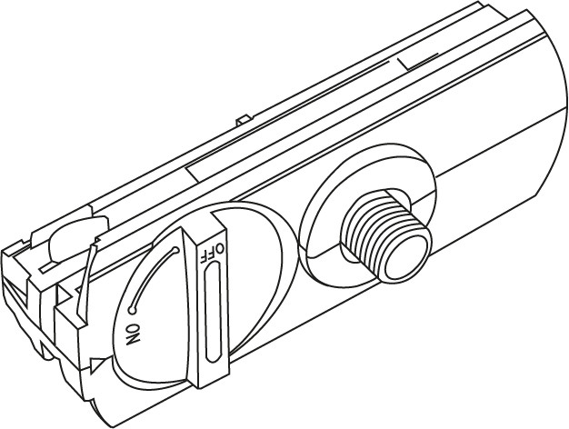 1f rail zwart adapter 2,5kg