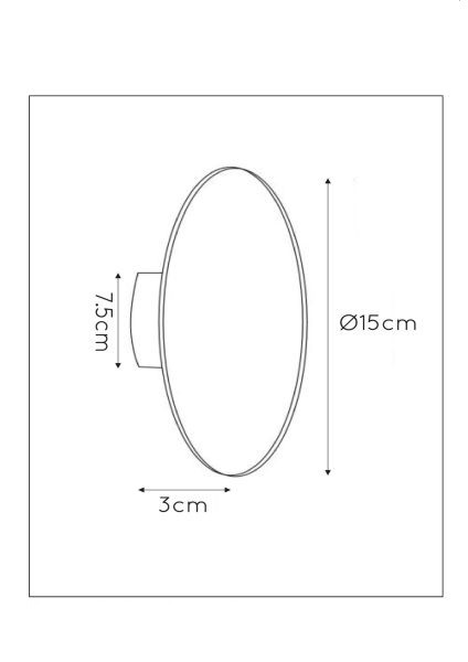 46201/06/30 EKLYPS Wandlamp 6w 360lm 3000K Zwart