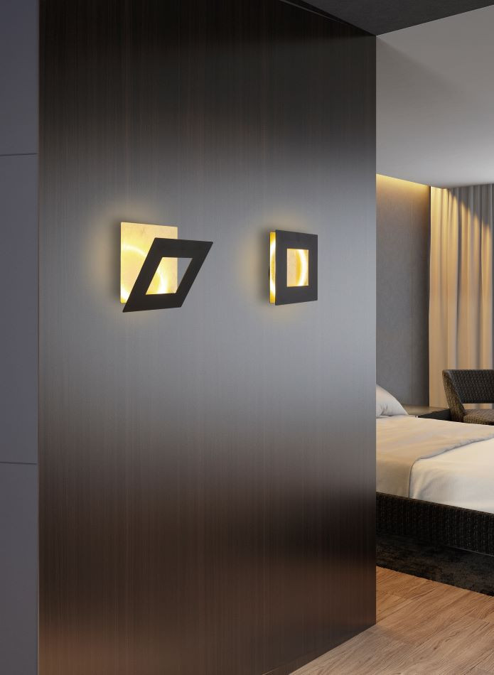 Wandlicht 12w 840lm 3000k Zwart Goud