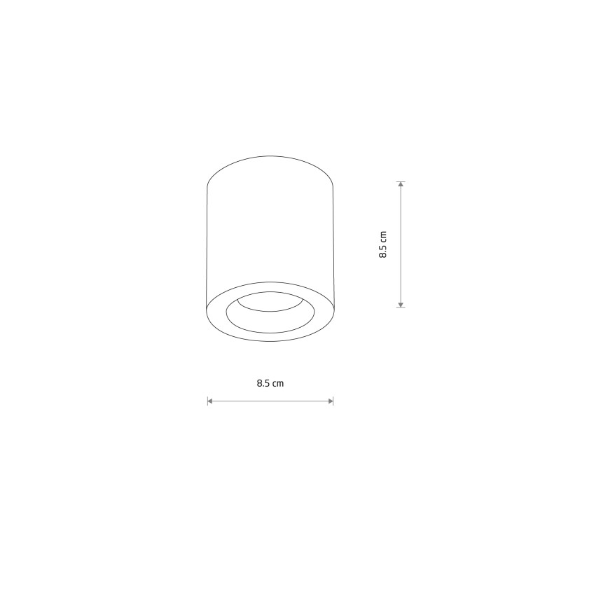 Opbouwspot IP44 GU10 Zwart