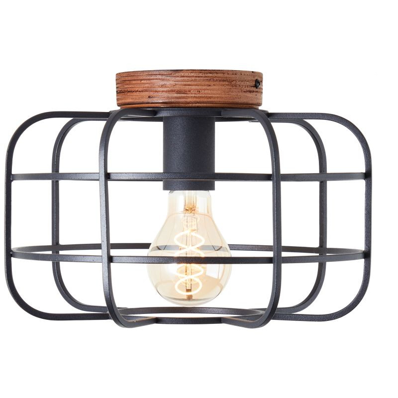 99706/66 GWEN Plafondlamp E27 zwart hout