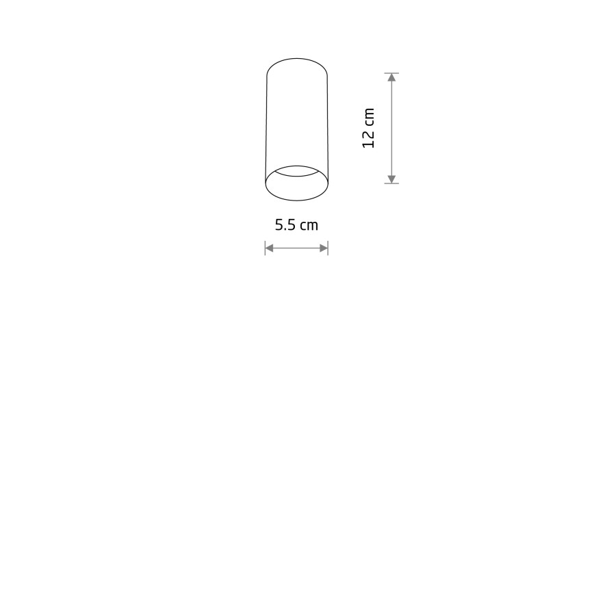 Opbouwspot GU10 zwart