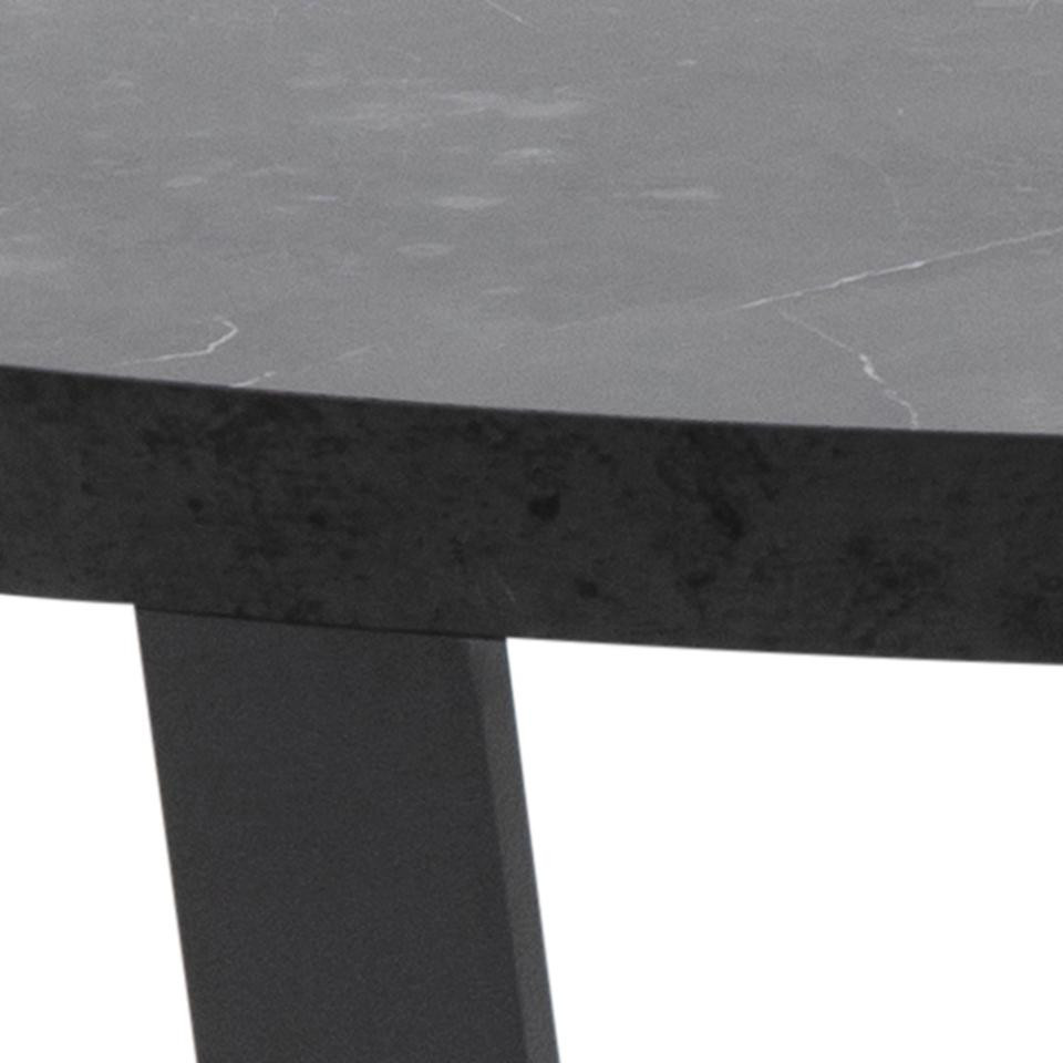 Salontafel Amble 77 cm zwart met marmerprint