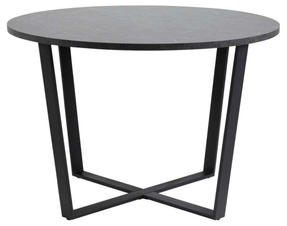 Tafel Amble 110 cm zwart met marmerprint