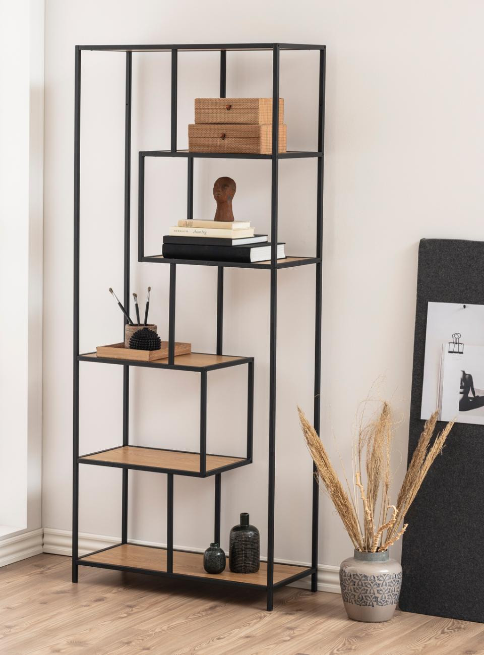 Boekenrek Seaford wild eiken met 4 legplanken