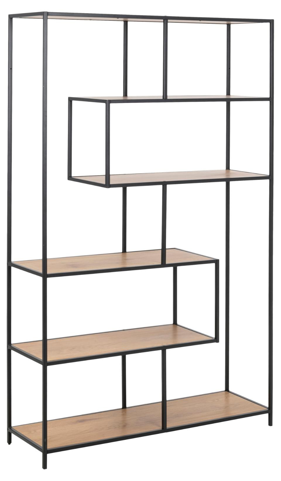 Boekenrek Seaford met 4 legplanken breed wild eiken