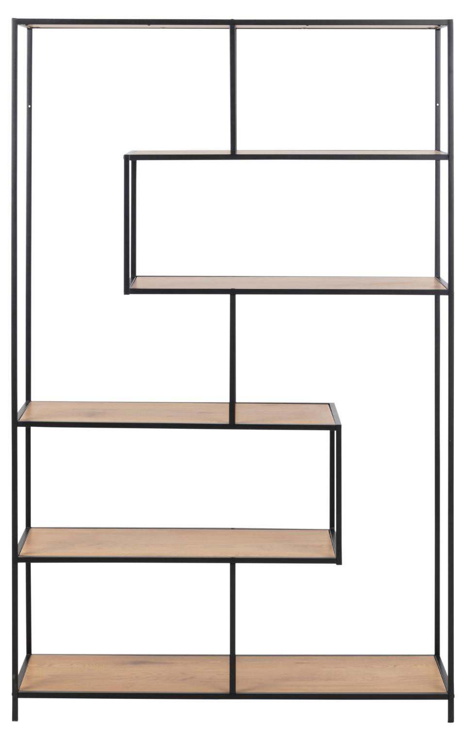 Boekenrek Seaford met 4 legplanken breed wild eiken