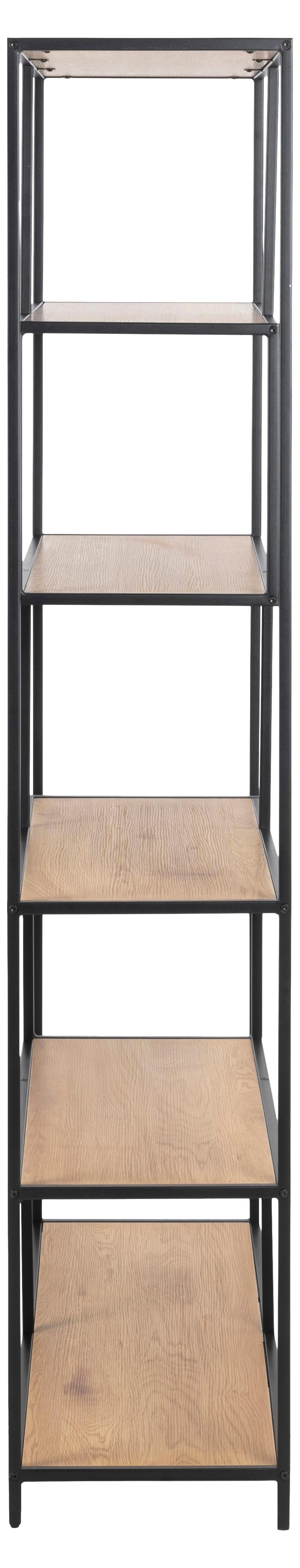 Boekenrek Seaford met 4 legplanken breed wild eiken