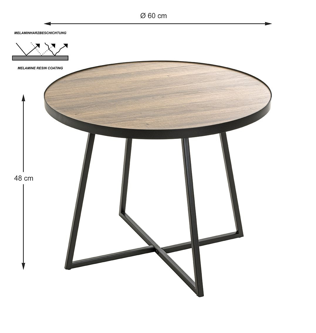 Bijzettafel Catania zwart eik 
