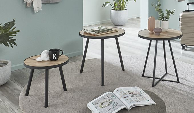 Bijzettafel Genua zwart eik 24865