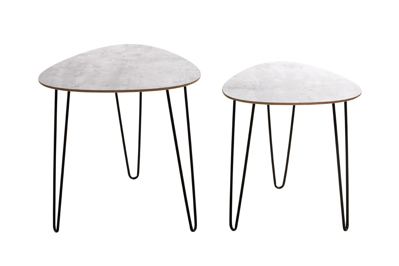 Bijzettafel Messina zwart - beton