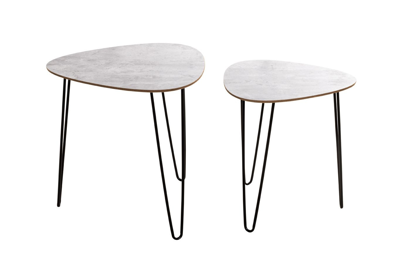 Bijzettafel Messina zwart - beton