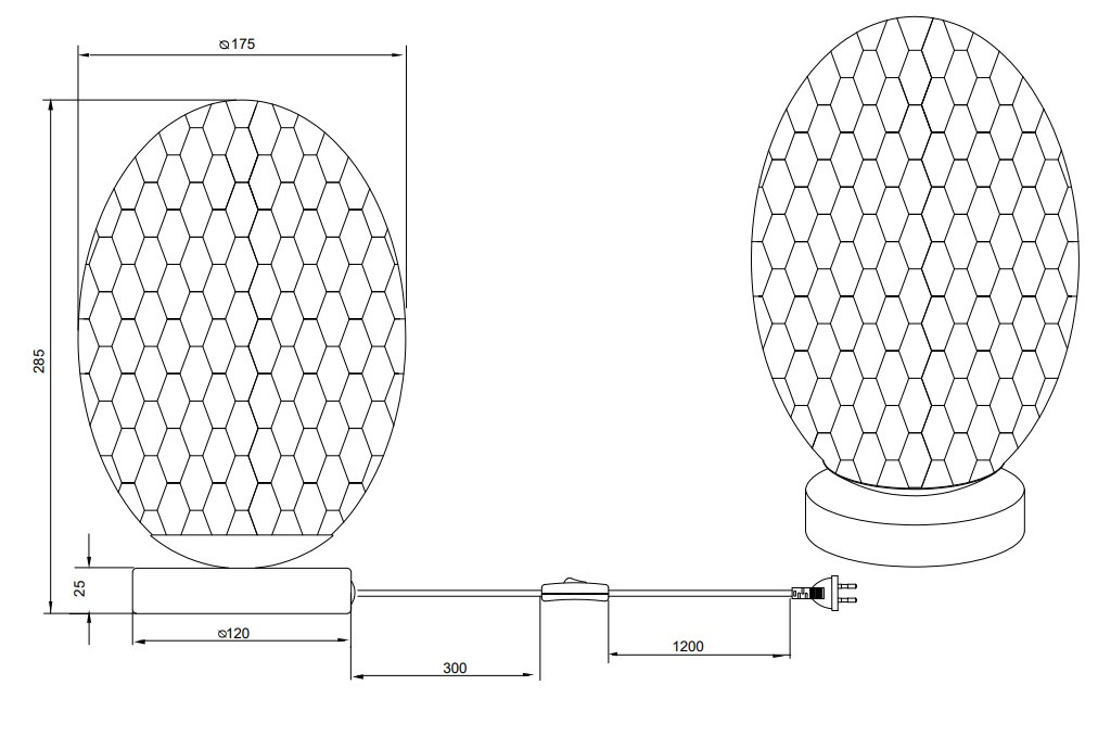 FACETTE 564200154 Tafellamp E27 mat grijs